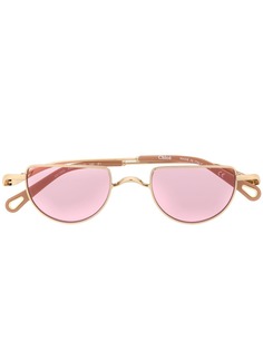 Chloé Eyewear солнцезащитные очки в круглой оправе