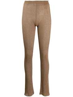 Acne Studios брюки с эффектом металлик