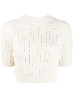 T By Alexander Wang укороченный топ фактурной вязки