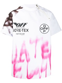 Off-White футболка Gore-Tex с принтом граффити