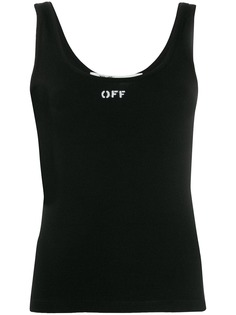 Off-White топ без рукавов с логотипом