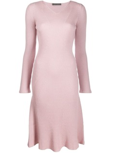 Alberta Ferretti платье-свитер с V-образным вырезом