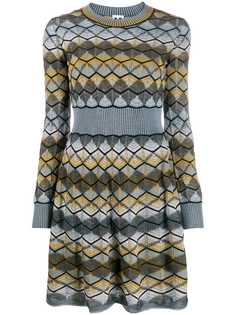 M Missoni трикотажное платье с зигзагообразным узором