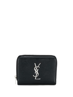 Saint Laurent мини-кошелек с тиснением под кожу рептилии