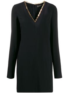 Versace платье мини с V-образным вырезом