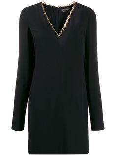 Versace платье мини с V-образным вырезом