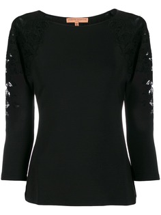 Ermanno Scervino топ кроя слим с кружевом