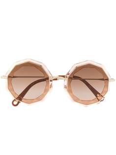 Chloé Eyewear солнцезащитные очки в массивной оправе геометричной формы