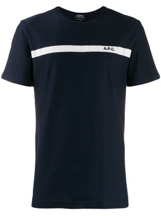 A.P.C. футболка с контрастной полоской
