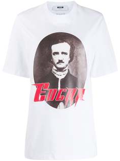 MSGM футболка с принтом Edgar Allen Poe