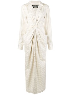 Jacquemus платье в полоску с перекрученной деталью