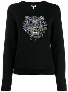 Kenzo толстовка с вышивкой Tiger