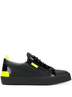 Giuseppe Zanotti кеды на шнуровке с контрастными вставками