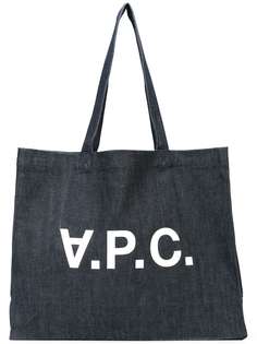 A.P.C. logo shopper tote