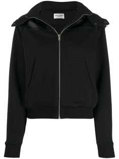 Saint Laurent куртка с капюшоном и вставками