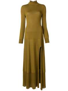 Jacquemus high neck side slit sweater dress