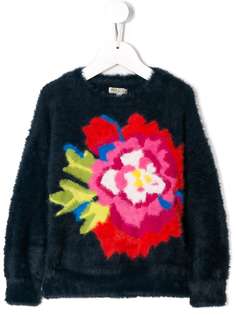 Kenzo Kids толстовка с цветочным принтом из искусственного меха