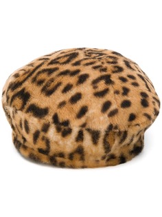 Yves Salomon шляпа с леопардовым принтом