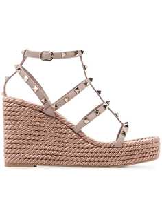 Valentino босоножки Valentino Garavani Rockstud на танкетке