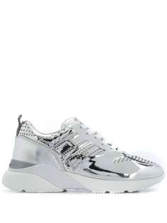 Hogan metallic lace-up sneakers