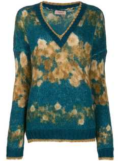 Twin-Set v-neck floral jumper