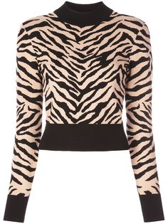 A.L.C. cropped zebra print sweater