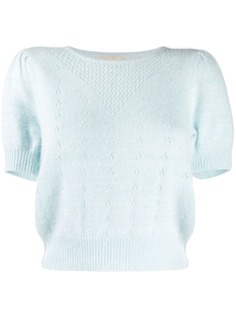 Love Shack Fancy short sleeve knitted top