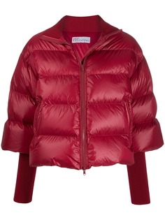 Red Valentino jersey cuff puffer jacket