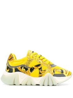 Versace Squalo baroque print sneakers
