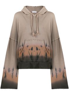 Fine Edge gradient-print hoodie