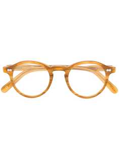 Moscot полосатые солнцезащитные очки в круглой оправе