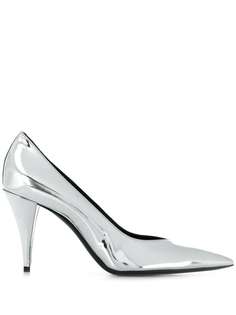 Saint Laurent туфли-лодочки с эффектом металлик