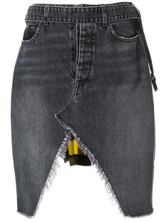 Unravel Project джинсовая юбка с контрастной вставкой
