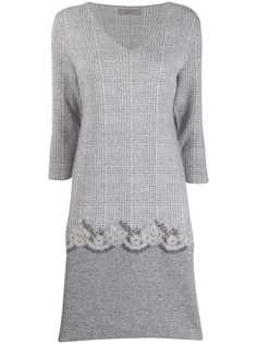 D.Exterior embroidered shift dress