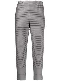 Issey Miyake striped cropped-length trousers