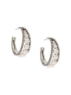 Ermanno Scervino pearl embellished hoop earrings