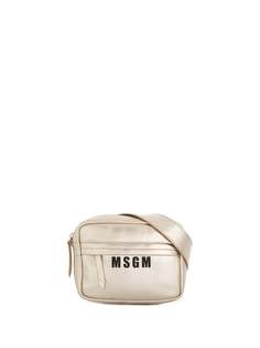 MSGM поясная сумка с эффектом металлик и логотипом