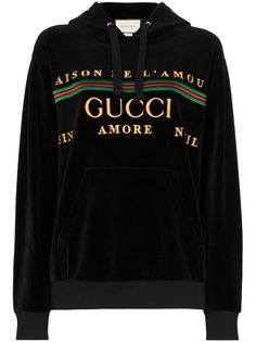 Gucci худи с вышитым логотипом
