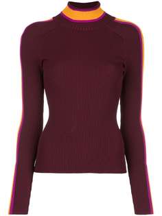 Milly contrast turtleneck jumper