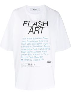 MSGM футболка оверсайз с принтом Flash Art