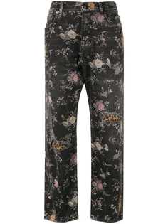 R13 floral print boyfriend jeans