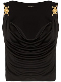 Versace блузка Medusa с воротником-хомут
