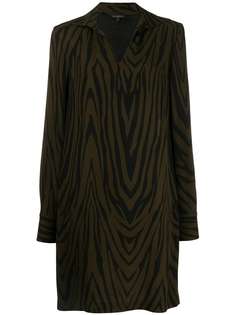 Antonelli платье-рубашка с зебровым принтом