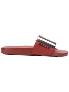 Bally шлепанцы с полосками и логотипом