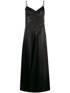 Mm6 Maison Margiela платье-комбинация с блестками и логотипом