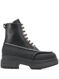 Mm6 Maison Margiela массивные ботинки на шнуровке