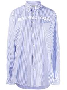 Balenciaga рубашка в полоску с логотипом