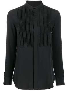 Saint Laurent блузка со складками спереди