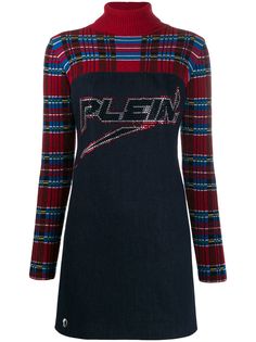 Philipp Plein платье мини в шотландскую клетку