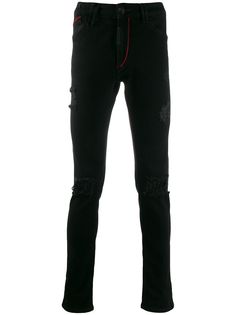 Philipp Plein джинсы кроя слим с эффектом потертости